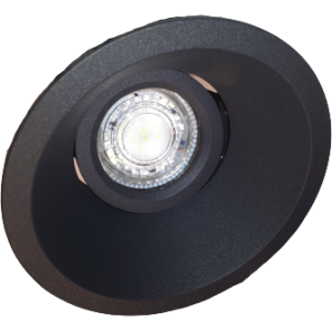 Inbouwspot rond verzonken GU10 Zwart richtbaar  Ø105mm - BEAM 0262B