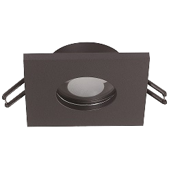 Inbouwspot vierkant ZWART GU10 IP44 springveren - BEAM 0709B