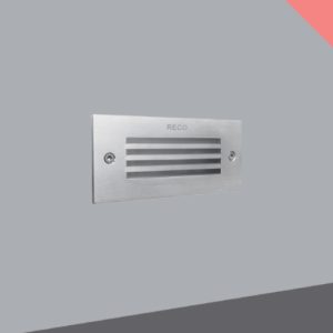 Outdoor inbouw wand LED - met inbouwdoos - kleur alu - 6W - 3000K - IP67- CRI>80 - exclusief LED driver 24VDC - RECO 85121788/3000K