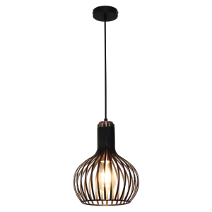 Pendel 1xE27 Ø235mm Mat zwart+koper - FANTASIA RAGA 1 23