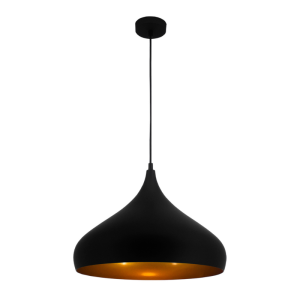 Pendel 1xE27 Ø420mm Mat zwart/goud - FANTASIA RONIN 42