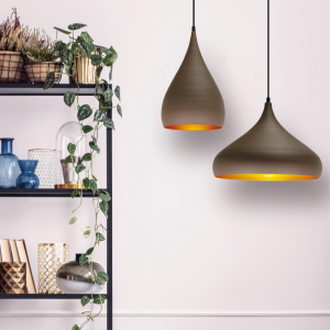 Pendel 1xE27 Ø420mm Bruin/goud - FANTASIA RONIN 42