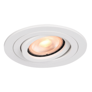 Inbouwspot rond WIT Ø92mm richtbaar - GU10 - Springveren - Beam 0011W