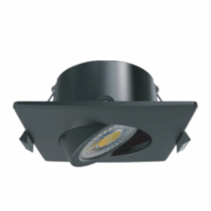 Inbouwspot vierkant ZWART 88x88mm Richtbaar - LED 8W 38° - CCT 2700-3000-4000K - IP65 - Dimbaar - Beam 0021B
